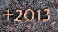 Grabstein mit der Jahreszahl '2013'