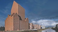 Architekturentwurf zum Umbau des alten Speichergebäudes am Innenhafen zum zukünftigen Landesarchiv NRW