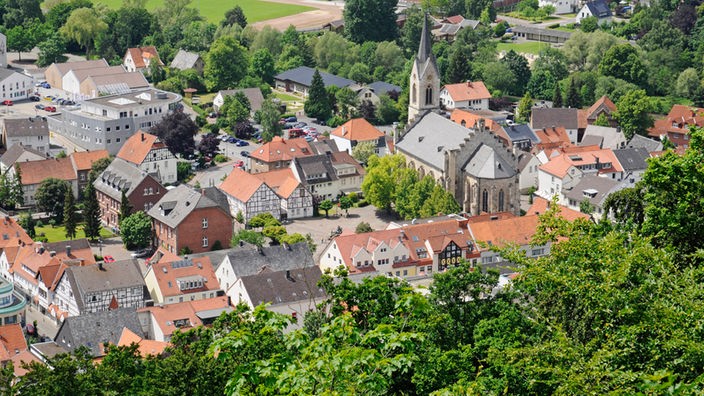 Blick auf die Stadt Marsberg im Sauerland