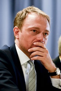 Christian Lindner beim Parteitag des FDP-Bezirksverbands Koeln.