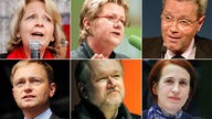 TV-Duelle: Hannelore Kraft, Sylvia Löhrmann, Norbert Röttgen, Christian Lindner,  Joachim Paul, Katharina Schwabedissen