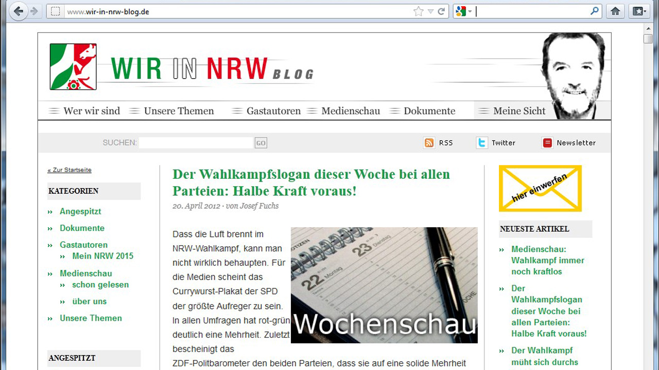Screenshot Wir in NRW