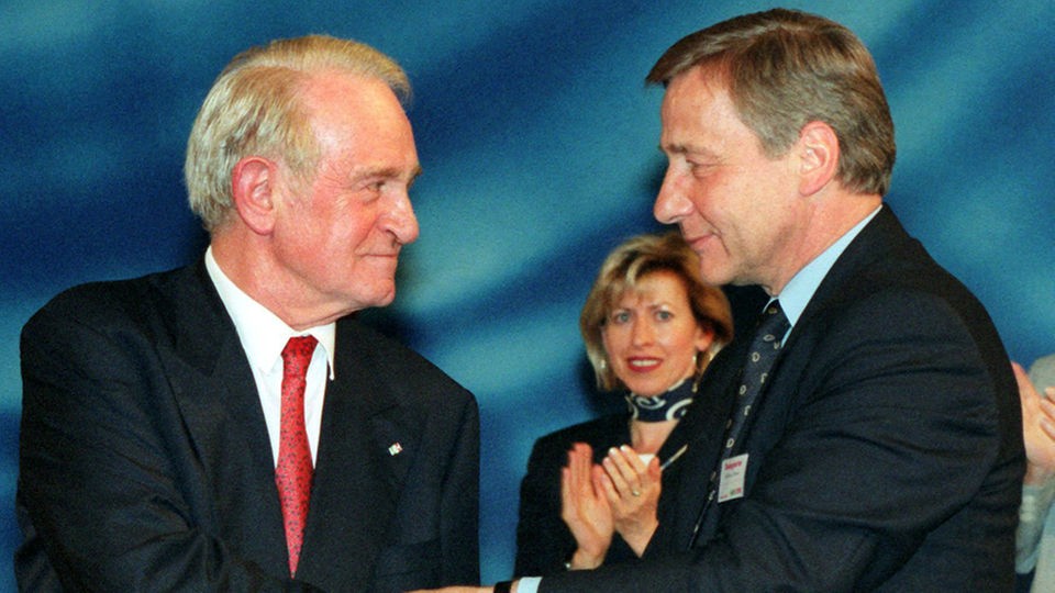 Johannes Rau (li.) und Wolfgang Clement