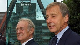 Johannes Rau (li) und Wolfgang Clement
