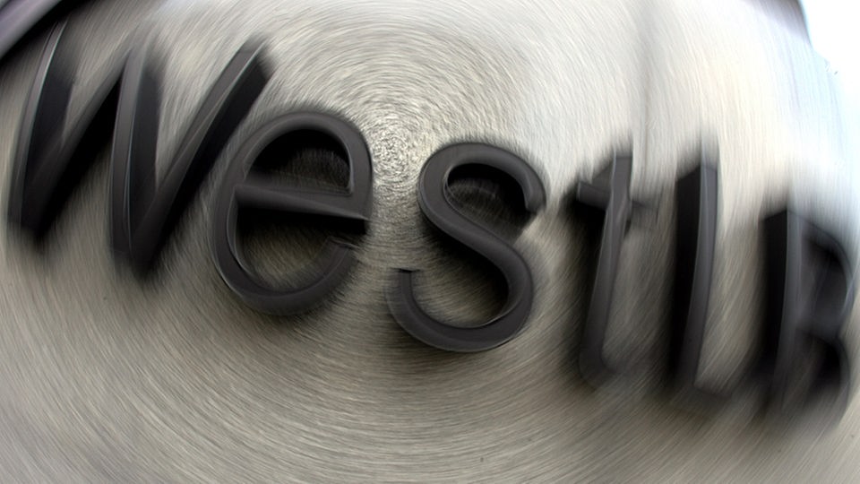 WestLB-Logo mit Dreheffekt