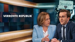 "Verrohte Republik" - Beatrix von Storch und Martin Machowecz vor Studiokulisse