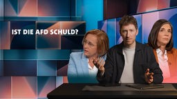 "Ist die AfD Schuld?" - Beatrix von Storch, Louis Klamroth und Katrin Göring-Eckardt in Studiokulisse