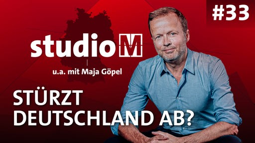 Georg Restle vor rotem Hintergrund, Text: "Stürzt Deutschland ab?"