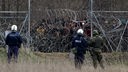 Bereitschaftspolizisten aus Griechenland an der griechisch-türkischen Grenze