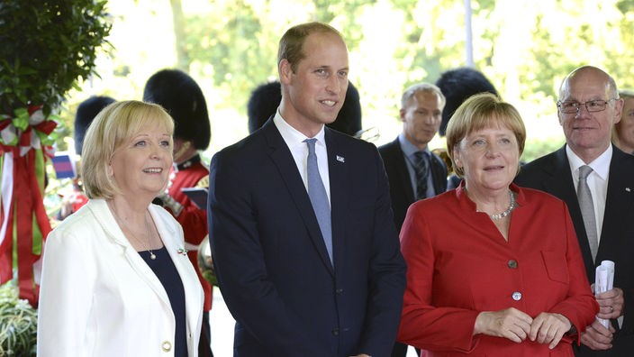 Angela Merkel und Prinz William