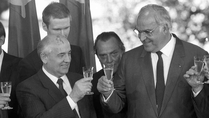 Helmut Kohl und Michail Gorbatschow