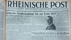 Ausgabe der Zeitung "Rheinische Post" aus dem Jahr 1947