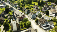 Blick aus der Luft auf das Dorf Müsen