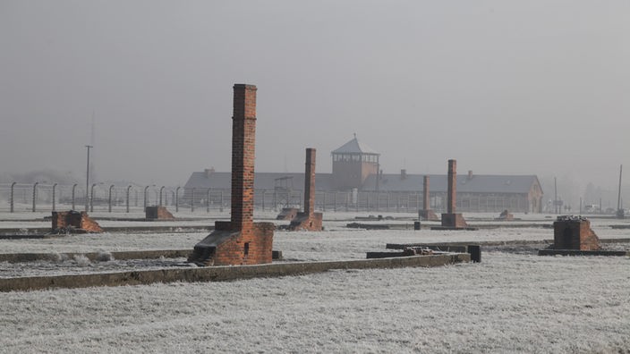 Das Konzentrationslager Auschwitz-Birkenau im Winter