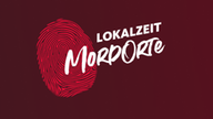 Logo des YouTube-Kanals "MordOrte" der Lokalzeit: Ein roter Hintergrund mit weißer Schrift, dahinter ein Fingerabdruck in roter Farbe.