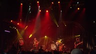 The Zutons: Blick aus dem Zuschauerraum auf die Bühne während eines Konzertes