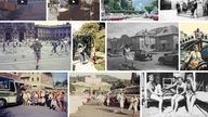 Verschiedene Italien-Bilder in einem Postkarten-Format. 