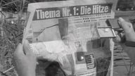Sommer 1959: Schlagzeile in der Zeitung zur großen Hitze.