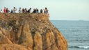 Touristen auf den Befestigungsanlagen bei Galle
