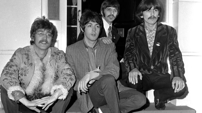 The Beatles 1967 (v.l. John Lennon, Paul McCartney, Ringo Starr, George Harrison)