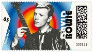 Briefmarke des Sängers David Bowie