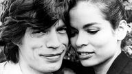 Mick Jagger und Bianca Jagger um 1970