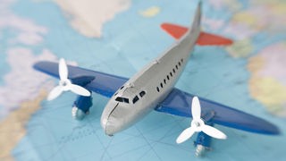 Detail eines Spielzeug-Flugzeugs.