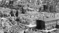 Hamburger Stadtteil Eilbeck kurz nach der Zerstörung, 1943