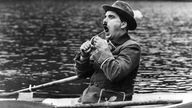 Charlie Chaplin in dem Film  "Der große Diktator"