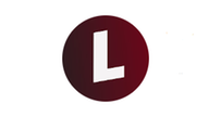 Das Logo des YouTube-Accounts MordOrte: Ein weißes L in einem dunkelroten Kreis