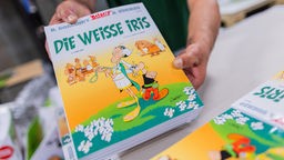 40. Band der Asterix-Reihe mit dem Titel "Die weiße Iris"