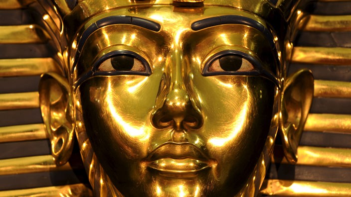 Die goldene Maske von Pharao Tutanchamun.