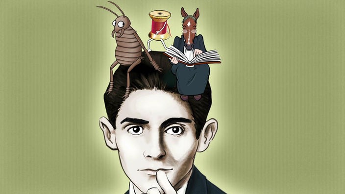 Comic-Zeichnung von Franz Kafka