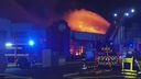 Feuerwehr im Einsatz bei Baumarkt-Großbrand in Castrop-Rauxel