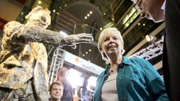 Die nordrhein-westfälische Ministerpräsidentin Hannelore Kraft in der Parteizentrale in Berlin während der Bundestagswahl