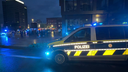 Polizeiauto vor Duisburger Hauptbahnhof