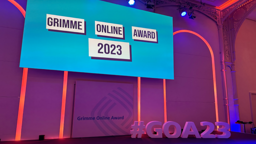 Die Bühne bei den Grimme Online Awards 2023.