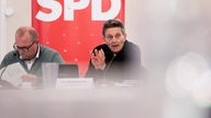 SPD-Fraktionschef im NRW-Landtag Jochen Ott und sein Amtskollege im Bundestag, Rolf Mützenich