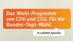 CDU-Wahlprogramm in leichter Sprache