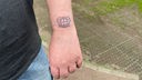 Bayer Leverkusen Tattoo auf dem Handgelenk