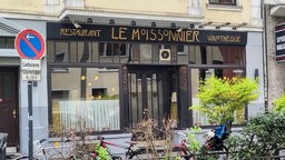 Fassade von einem Restaurant mit dem Namen "Le Moissonnier".