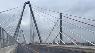 Konstruktion der neuen Rheinbrücke der A1 zwischen Köln und Leverkusen