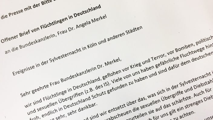 Offener Brief von Flüchtlingen in Deutschland an Angela Merkel
