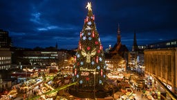 Weihnachtsbaum auf dem Dortmunder Weihnachtsmarkt