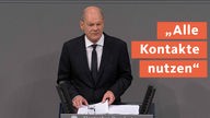 Olaf Scholz hält Rede im Bundestag