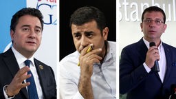 Die türkischen Politiker Ali Babacan, Selahattin Demirtas, Ekrem Imamoglu