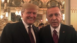 US Präsident Donald Trump (links) mit dem türkischen Präsidenten Recep Tayyip Erdogan