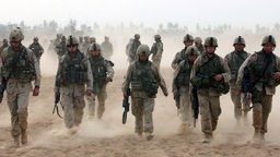 Einheit der US-Armee 2004 nahe Falludscha im Irak