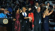 v.l. Michelle Obama, Barack Obama, Joe Biden, Jill Biden 