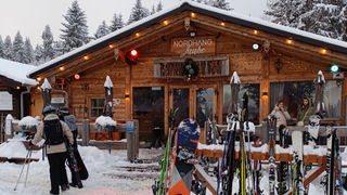 Die Hütte "Nordhang Stube" im Skigebiet Winterberg